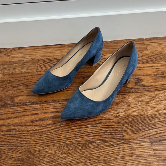 M.Gemi Speranza pointed toe block heel in blue, size 37.5 (US 7.5) - Picture 2 of 6